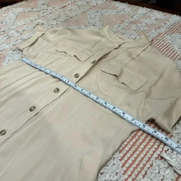 Chico’s Beige Mock Neck Button Down - Picture 5 of 7
